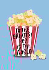 Cute Father's Day Card - Popcorn Pun - Greatest Pop created by Paper Jungle