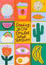 Cute Thinking of You Card - Sending You Sunshine and Smiles created by Nikki Miles