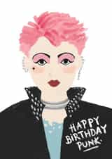 Cute Birthday Card - For Her - Fun Punk created by Jade Fisher