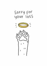 Heartfelt Sympathy Card - Pet Dog Loss Condolences - Sorry For Your Loss created by The Playful Indian