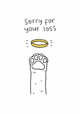 Heartfelt Sympathy Card - Pet Cat - Pet Loss created by The Playful Indian