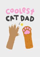 Cute Fathers Day Card - From the Cat - Ginger Cat created by The Playful Indian