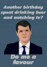 Roy Keane Birthday card created by Sports Cards