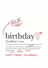 Doodle Funny Birthday Card - YOUR Birthday - Scribble Card created by milclark.creative