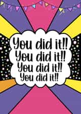 Colourful celebration- graduation, driving test, new job, new baby, you did it! created by Chloe's Digital Art