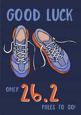 Running a Marathon Good Luck Card - Only 26.2 Miles To Go created by Wink Design - Michelle Roberts