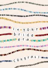 Cute Wedding Card - For a Bride to Be - Taylor Swift Friendship Bracelet Pun created by Pink Sky Studios
