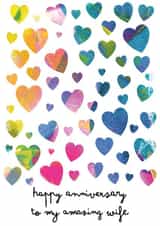 Beautiful Anniversary Card - For Wife - Abstract Art created by size3art