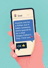 A funny/sweet card for your father - Phone Message - OK Response created by Sunflower Designs