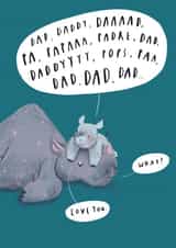 Cute Father's Day Card - Rhino - Love you Daddy created by Studio Snow
