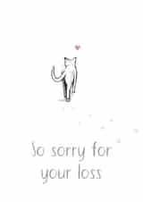 Heartfelt Sympathy Card - Cat Loss - Pet created by Maddy Bennett