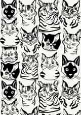 Cute Just Because Card - Illustrated Cats created by Sun & Stars