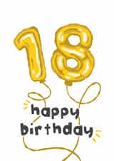 Fun Birthday Card - 18th - Foil Balloons created by The Playful Indian