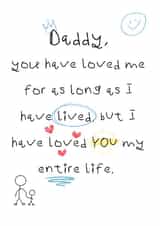 Cute Fathers Day Card - For Daddy - From The Kids created by Delicate Point of View