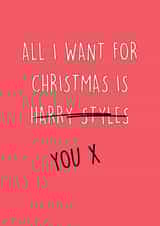 Funny Harry Styles Christmas Card - For Partner Boyfriend - One Direction created by Delicate Point of View