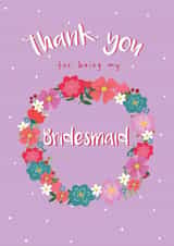 Cute Thank You Card - For Bridesmaid created by @Laura Lonsdale Designs