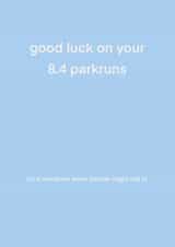 Fun Good luck Card - Parkrun - Marathon created by Two Three Five Design