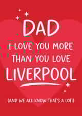 Funny Fathers Day Card - for Dad - Liverpool FC created by Tiger Feet Creations