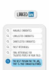Funny New Job Card - LinkedIn - Search created by Anthony Richardson