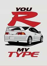 Cute Anniversary Card for Petrolheads - You R My Type created by Carfectionery