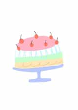 Birthday cake design for mum, grandma, cake lover for celebration created by Really Friendly Prints