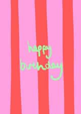 cute colourful birthday card for friends and family to celebrate in style created by Really Friendly Prints