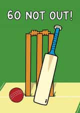Funny Birthday Card - Cricket - 60th created by Of Life & Lemons Ltd.