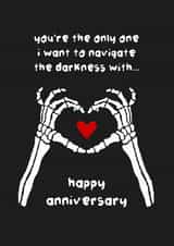 Cute Anniversary Card – Navigate Darkness With You created by The Playful Indian