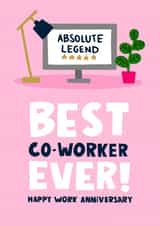 Cute Friendship Card - Co-Worker Anniversary created by Lucy Maggie Designs