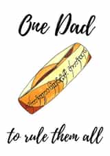 "One Dad to rule them all" - Lord of the Rings inspired Father's Day card created by Doc_Doodle