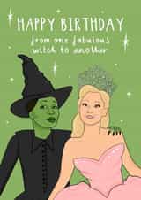 Funny Birthday Cards - Wicked Movie Inspired - Ariana Grande and Cynthia Erivo created by Running with Scissors