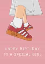 Funny Birthday Card - For Her - Adidas Spezials created by This is Fig