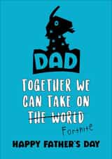 Cute Father's Day Card - Gamer - Together We Can Take On Fortnite created by @Laura Lonsdale Designs
