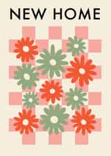Cute New Home Card - Print - Digital Floral created by Vallely Studios