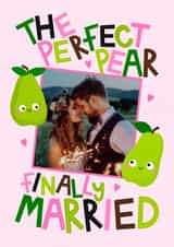 Personalised Wedding Photo Card created by Ludicrous Prints - Cute Wedding Photo Card - Perfect Pear