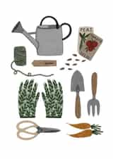 Pretty Gardening Card - for Any Occasion - Blank Card for Gardeners created by HeatherLucyJ