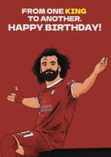 Fun Birthday Card - Liverpool Football - Mohamed Salah created by PrintByRob