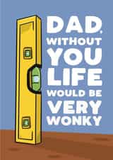 Cute Birthday Card - For Dad - DIY - Wonky Life created by Pickled Prints