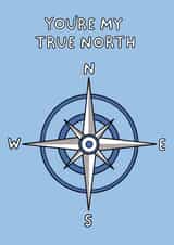 Cute Anniversary Card - You Are My True North - Love and Affection created by That Little Map Shop