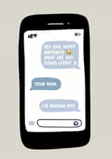 Funny Birthday Card - For Dad - Your Mum created by Forever Blessed