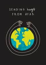 Sending Hugs From Afar Card - Heartfelt - For Friend created by AbiGoLucky