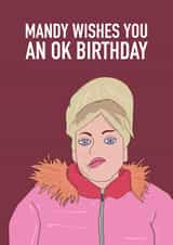 Funny Birthday Card - Mandy - BBC Comedy created by Pickled Prints