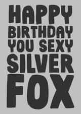 Cheeky Birthday Card - For Husband - Sexy Silver Fox created by Studio Doodles