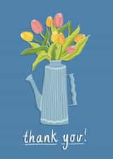 Pretty Thank you card for her - flowers - tulips created by Emily Caroline 