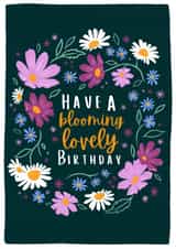 Pretty Birthday Card - Blooming Lovely - Pretty Flowers created by Bethany Illustrations