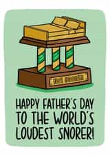 Funny Fathers Day Card - Loudest Snoring created by TeePee Creations