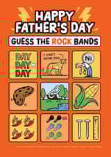 Fun Father's Day Card - Guess the Rock Bands - Quiz created by Daniel Benney