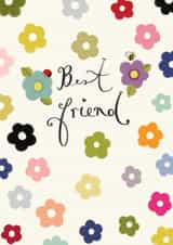 Pretty Birthday/Friendship Card - Best Friend - Flowers created by Love Lucy Illustration