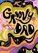 Fun Father's Day Card - Groovy Dad - Acid Trip created by AmySrvc Illustration