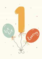 Cute 1st Birthday Card - Hip Hip Hooray created by Abbie Imagine